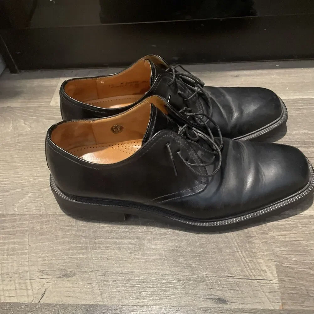 Cole Haan Bedford Men's Plain Toe Oxford Black Leather Dress Shoes Size 10 M